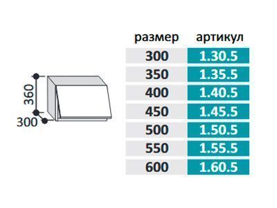 1.45.5 Фиджи Шкаф настенный (h=360)на 450мм с 1-ой горизизонтальной дверцей
