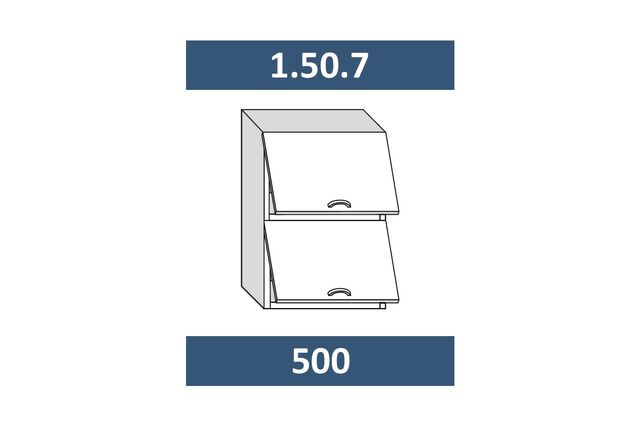 1.50.7 Шкаф настенный на 500 с 2-мя гор. дв. МДФ с подъемн. мех-ом AUENTOS HK-XS