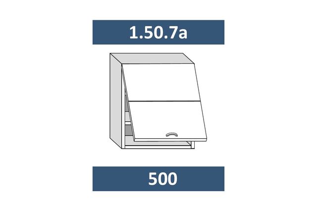 1.50.7а Шкаф настенный на 500 с подъемным м-ом Blum AUENTOS HF. МДФ