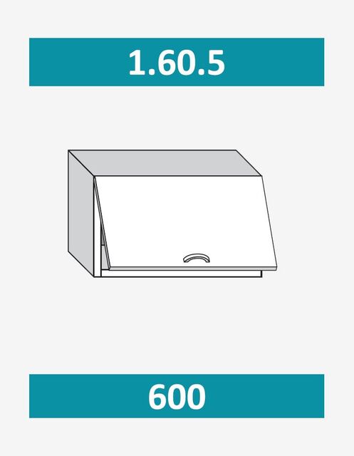 1.60.5 СКАРЛЕТ  Шкаф настенный (h=360) на 600мм с 1-ой гориз. дверцей