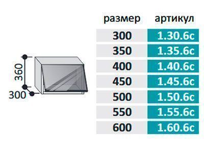 1.70.6с Фиджи Шкаф настенный на 700мм (h=360) с 1-ой горизизонтальной дверцей