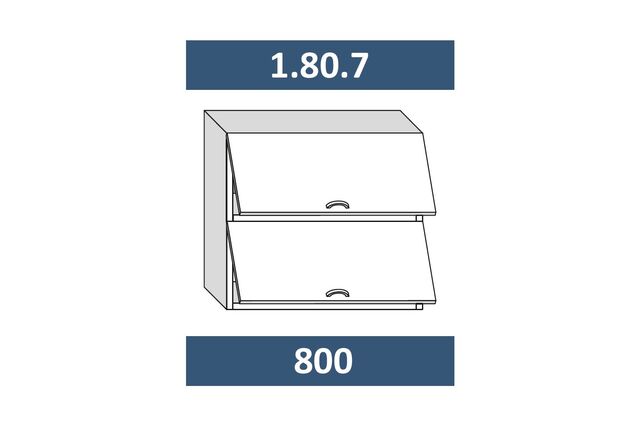 1.80.7 Шкаф настенный на 800 с 2-мя гор. дв. МДФ с подъемн. мех-ом AUENTOS HK-XS