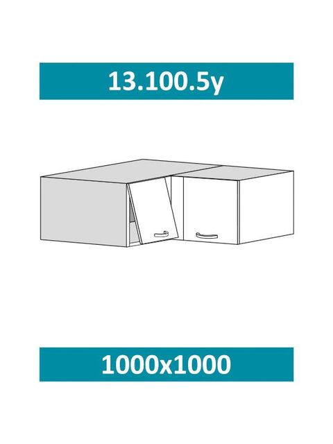 13.100.5у СКАРЛЕТ Шкаф настенный (h=360*544*1000) угловой