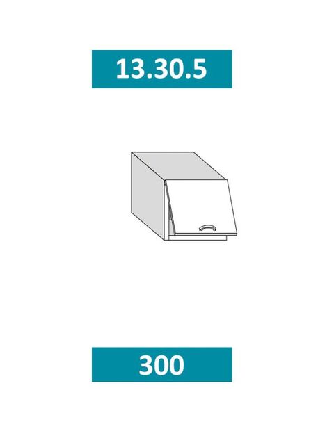 13.30.5 СКАРЛЕТ Шкаф настенный на 300 с 1-й гор. дв.