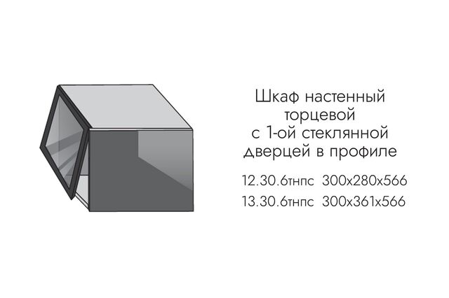 13.30.6тнпс Шкаф надставка ТОРЦЕВОЙ на пенал (h=361) 1 гор.дв. ПРОФИЛЬ ЧЕРНЫЙ,СТЕКЛО ГРАФИТ