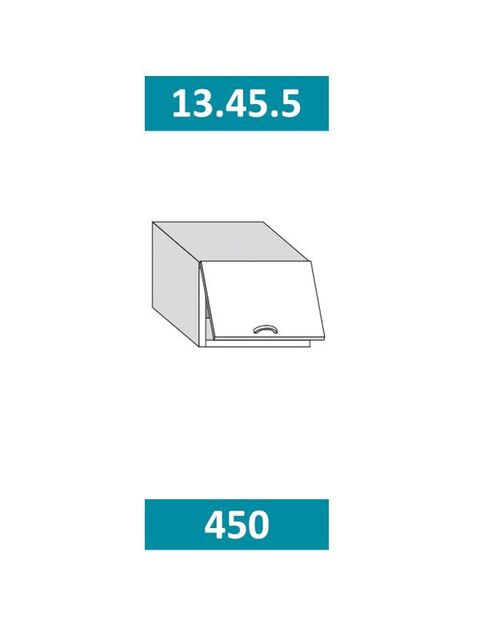 13.45.5 СКАРЛЕТ Шкаф настенный на 450 с 1-й гор. дв.