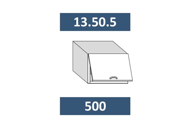 13.50.5 Шкаф настенный ГЛУБОКИЙ (h=360*550) на 500 с 1-й гор. дв. МДФ с подъем. мех-м AUENTOS HK-XS