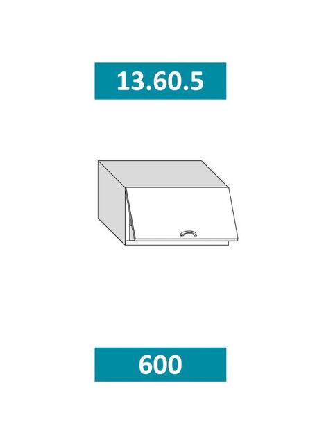 13.60.5 КАРОЛИНА Шкаф настенный на 600 с 1-й гор. дв.