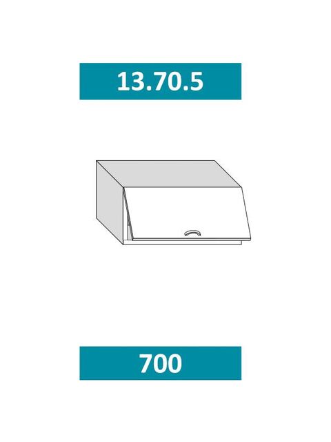 13.70.5 ТИФФАНИ Шкаф настенный на 700 с 1-й гор. дв.