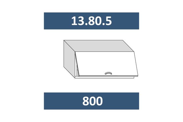 13.80.5 Шкаф настенный ГЛУБОКИЙ (h=360*544) на 800 с 1-й гор. дв. МДФ с подъем. мех-м AUENTOS HK-XS