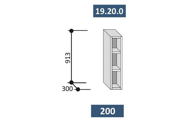 19.20.0 Полка на 200мм (h=913) ЛДСП