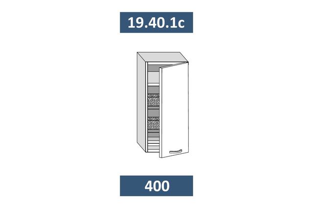 19.40.1 КАТРИН Шкаф настенный (h=913) на 400мм с 1-ой дверцей
