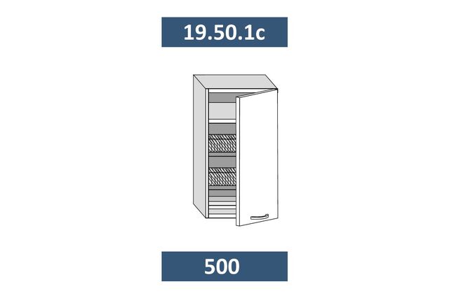 19.50.1 КАТРИН Шкаф настенный (h=913) на 500мм с 1-ой дверцей