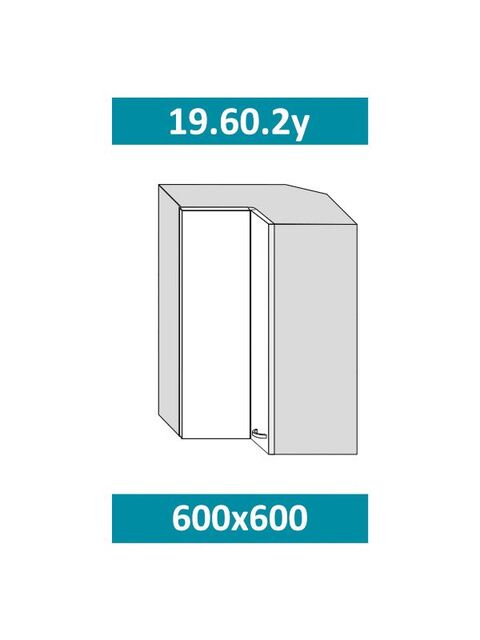 19.60.2у Фиджи Шкаф настенный (h=913) угловой, прямой угол