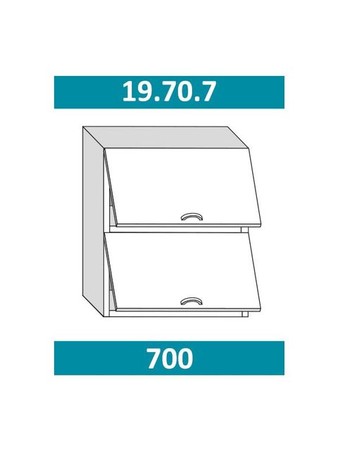 19.70.7 ТИФФАНИ Шкаф настенный на 700 с 2-мя гор. дв
