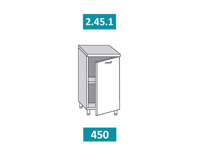 2.45.1 ЭВЕЛИН Шкаф-стол на 450мм с 1-ой дверцей