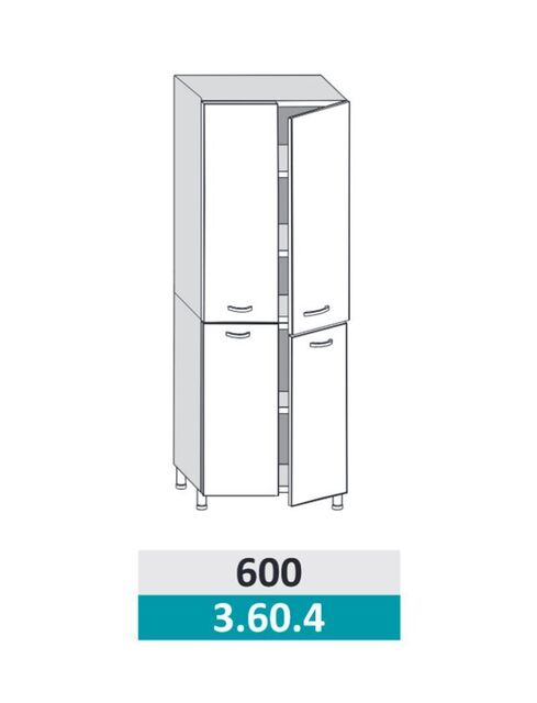 3.60.4 Фиджи Шкаф на 600 с 4-мя дверцами (h=2145)