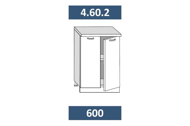 4.60.2 Шкаф-стол 600 с 2мя дв. МАЛЫЙ МДФ