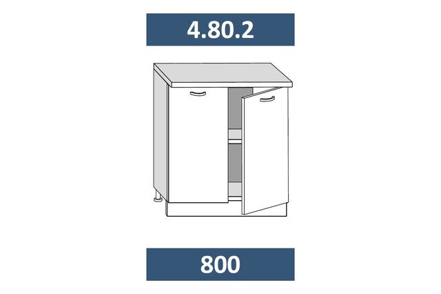4.80.2 Шкаф-стол 800 с 2мя дв. МАЛЫЙ МДФ