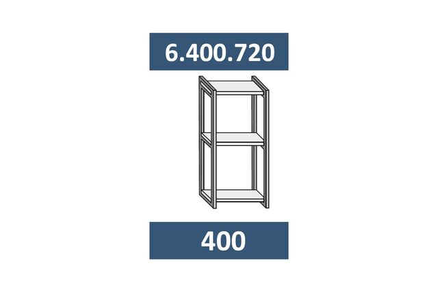 6.400.720 СТЕФАНИ Полка 400мм (h=720). ЛДСП дуб бунратти/металл черный