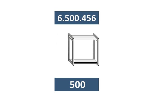 6.500.456 СТЕФАНИ Полка 500мм (h=456). ЛДСП дуб бунратти/металл черный