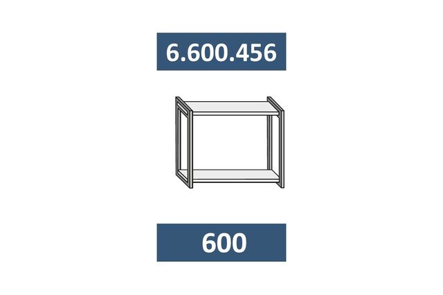 6.600.456 СТЕФАНИ Полка 600мм (h=456). ЛДСП дуб бунратти/металл черный