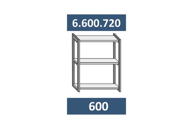 6.600.720 СТЕФАНИ Полка 600мм (h=720). ЛДСП дуб бунратти/металл черный