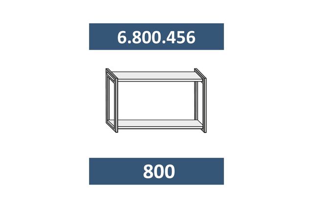 6.800.456 СТЕФАНИ Полка 800мм (h=456). ЛДСП дуб бунратти/металл черный