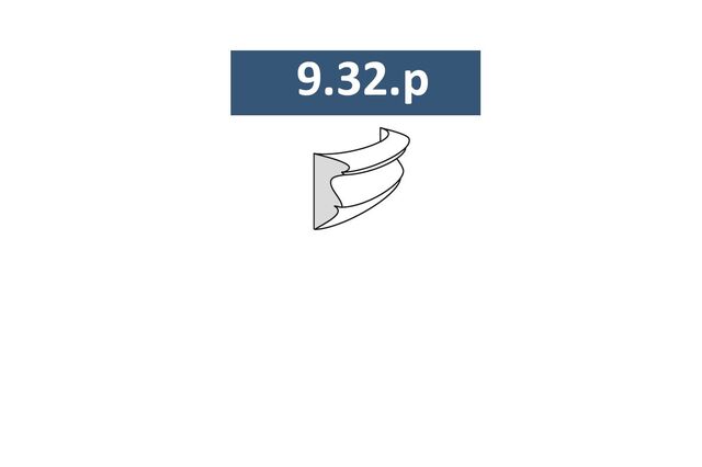 9.32.р Элемент радиусный багета МДФ ПВХ