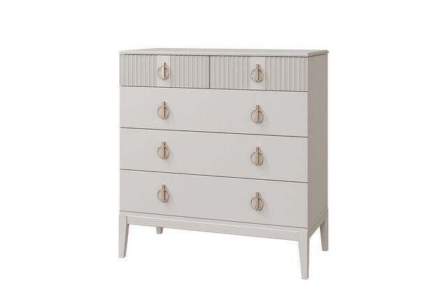 ОФЕЛИЯ-спальня Комод 5ящ (ш890г450*в977мм), Кашемир/Санд амарок