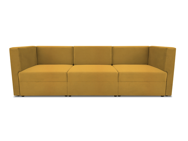 Диван модульный прямой Бергамо три секции Dream Yellow кат. 2