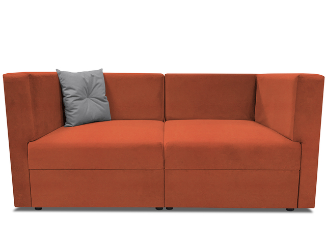 Диван модульный прямой Бергамо две секции Dream Orange кат. 2