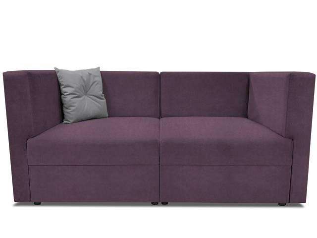 Диван модульный прямой Бергамо две секции Dream Plum кат. 2