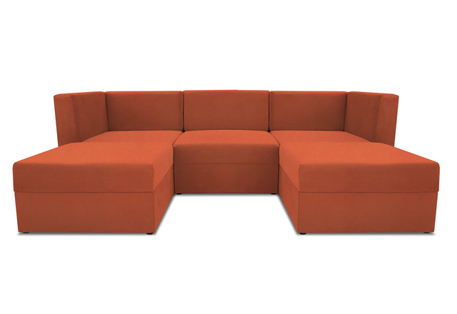 Диван модульный угловой Бергамо пять секций Dream Orange кат. 2