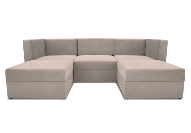 Диван модульный угловой Бергамо пять секций Savana plus Ivory кат. 1
