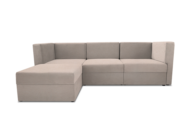Диван модульный угловой Бергамо четыре секции Savana Plus Ivory кат. 1
