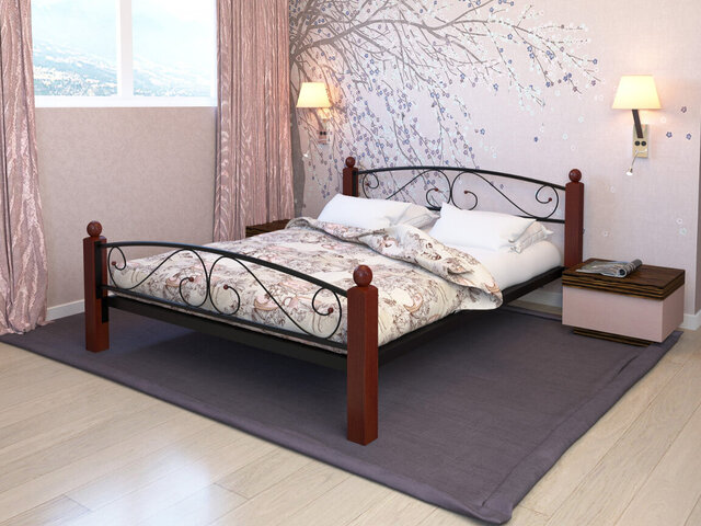 Кровать Вероника Lux Plus чёрная
