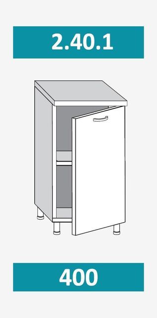 2.40.1 Шкаф-стол на 400мм с 1-ой дверцей