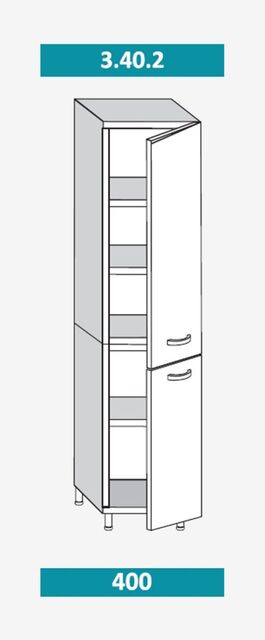 3.40.2 Шкаф комбинированный на 400мм (h2150), МДФ
