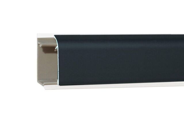 Плинтус алюминиевый для столешниц КВАДРО ЧЕРНЫЙ (3000мм)