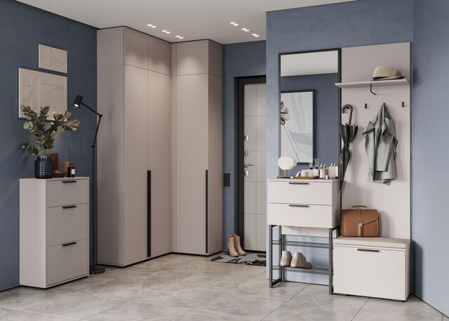 Прихожая НАОМИ, ЛДСП Кашемир/ЛДСП Кашемир