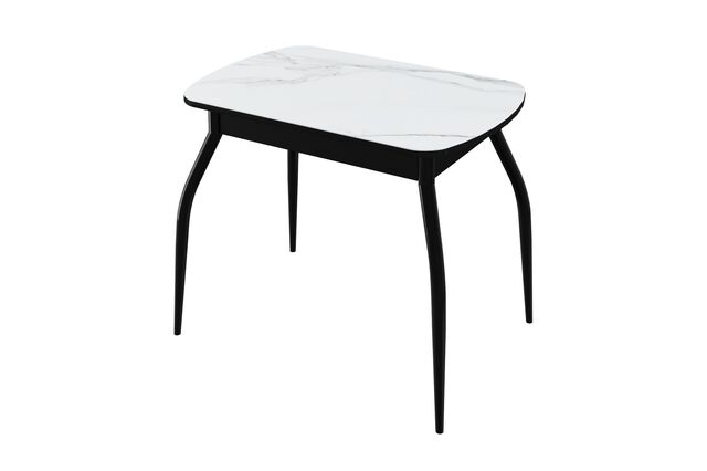 Стол Бостон, фотопечать Мрамор итальянский/черный триумф