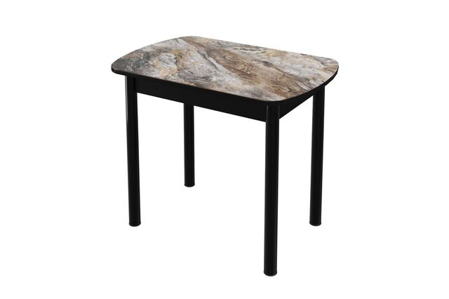 Стол Бостон, ф/п Паладина коричневая, 900*600 мм, венге/брифинг черный