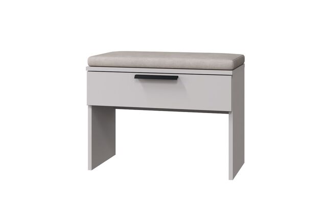 Тумба с мягким элементом и ящиком Наоми-прихожая, нео 02/кашемир