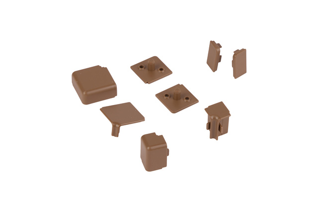 Заглушки к плинтусу КВАДРО-Д №75 БРОНЗОВЫЙ КАСПИЙ