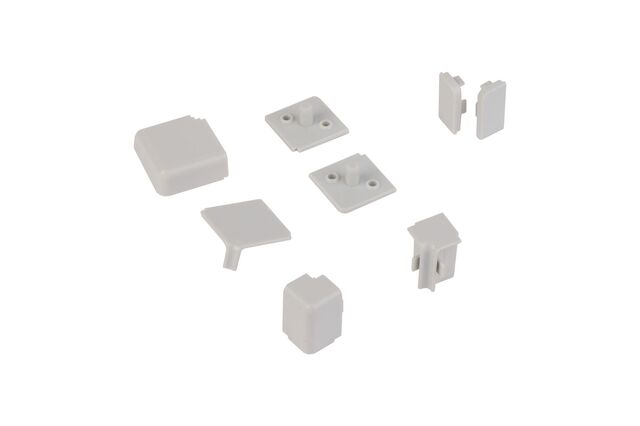 Заглушки к плинтусу КВАДРО-Д №76 БЕЛЫЙ КАСПИЙ