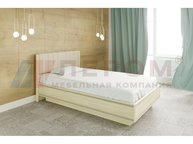 Кровать с мягким изголовьем КР-1012 1400х2000 Ясень Асахи