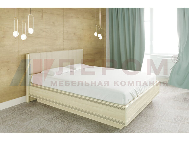 Кровать с мягким изголовьем КР-1014 1800х2000 Ясень Асахи