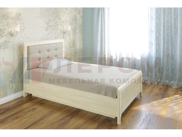 Кровать с мягким изголовьем КР-1032 1400х2000 Ясень Асахи