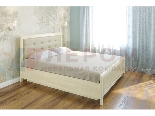Кровать с мягким изголовьем КР-1033 1600х2000 Ясень Асахи